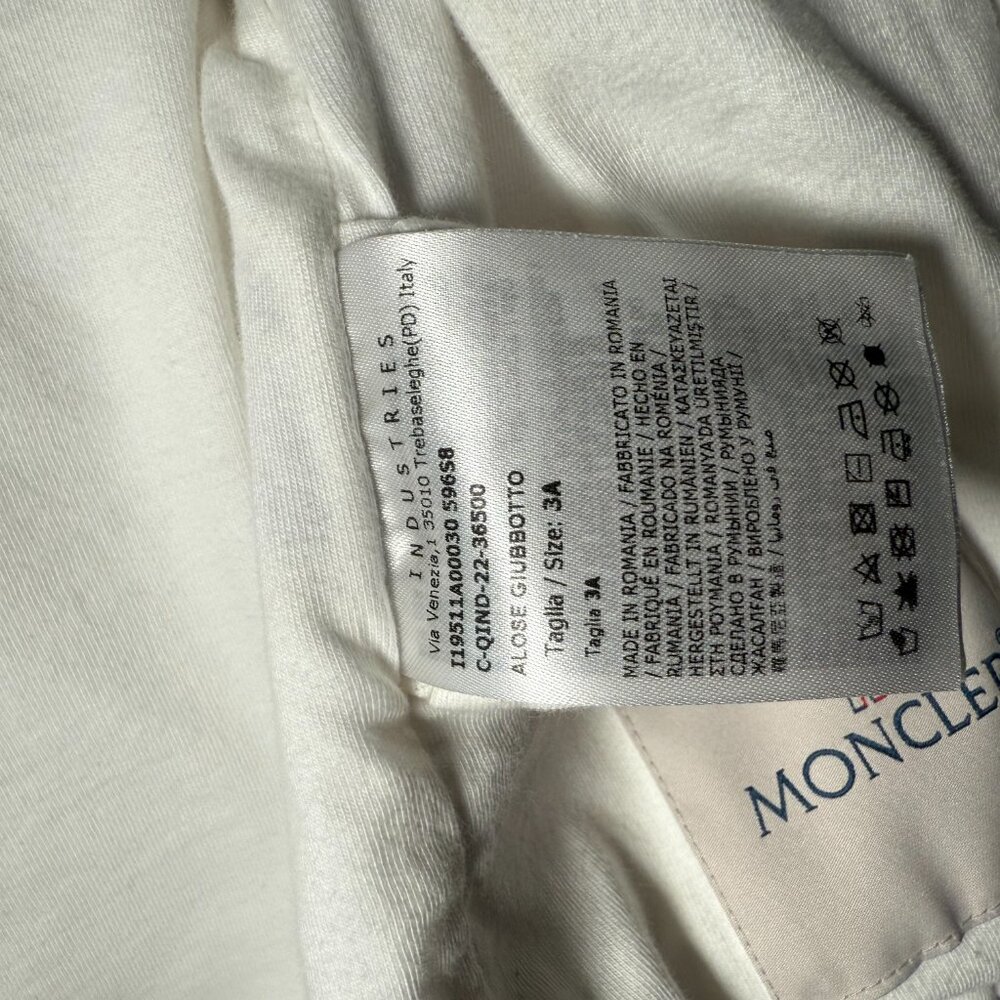 Moncler Kids Girls Logo Hooded Jacket – Size 3A (Toddler) – Lilac/White - Picture 9 of 12